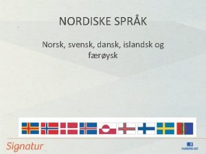 Svensk dansk og norsk