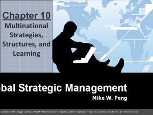 Multinational strategies and structures