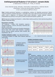 Grafick gramotnos tudentov LF UK na konci 1
