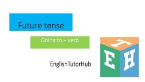 I am going to verb tense