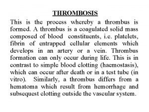 Embolus vs thrombus