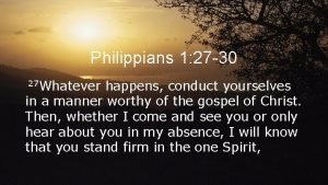 Phil 1:27-28