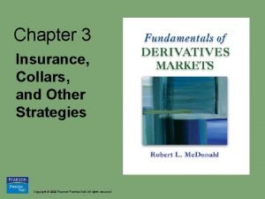 Chapter 3 Insurance Collars and Other Strategies Copyright