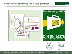 Analyse und Optimierung von Heizungsanlagen Messwertgesttzte Analyse und