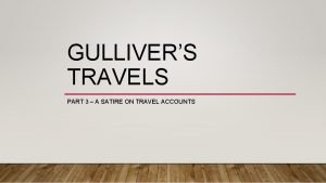 Gulliver's travels satire