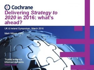Delivering Strategy to 2020 in 2016 whats ahead