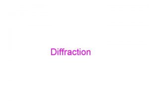 The phenomenon of diffraction can be understood using *