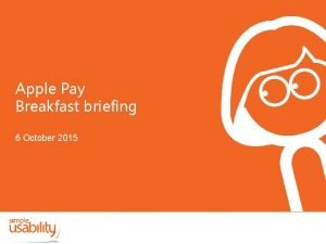 Apple Pay Breakfast briefing 6 October 2015 Apple