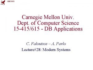 CMU SCS Carnegie Mellon Univ Dept of Computer