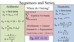 Geometric series formula