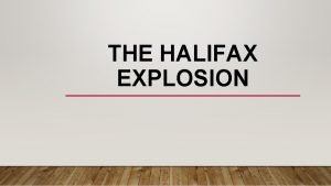 Halifax explosion definition