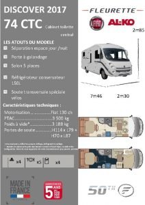 DISCOVER 2017 74 CTC Cabinet toilette 2 m