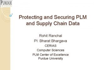Protecting and Securing PLM and Supply Chain Data