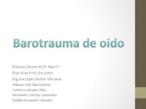 Barotrauma de oido Blancas Lzaro Ruth Noem Daz