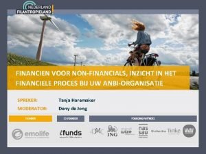 FINANCIEN VOOR NONFINANCIALS INZICHT IN HET FINANCIELE PROCES