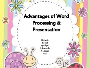 Word processing presentation