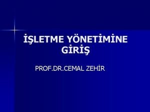 LETME YNETMNE GR PROF DR CEMAL ZEHR KESM