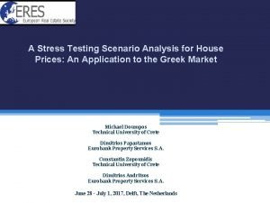 A Stress Testing Scenario Analysis for House Prices