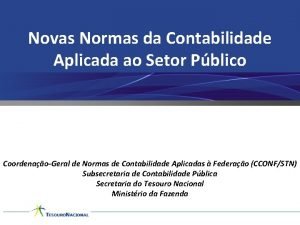 Novas Normas da Contabilidade Aplicada ao Setor Pblico