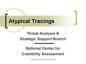 Atypical Tracings Threat Analysis Strategic Support Branch National