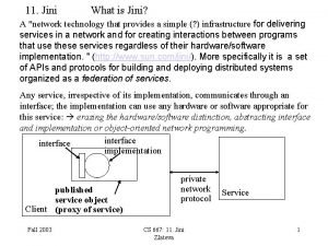 Jini network technology