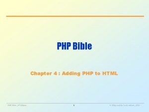 Php bible