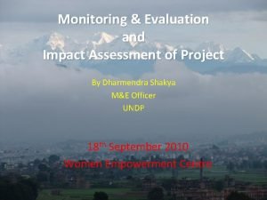 Monitoring and evaluation plan sample