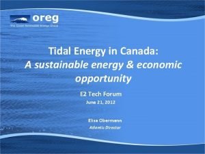 Tidal resource