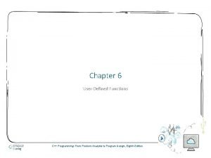 Chapter 6 UserDefined Functions C Programming From Problem