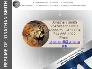 Jonathan smith resume