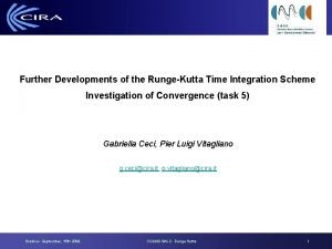 Further Developments of the RungeKutta Time Integration Scheme