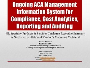 Aca management information