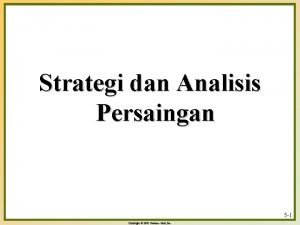 Strategi dan Analisis Persaingan 5 1 Copyright 2003