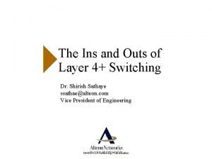 Layer 4 switch