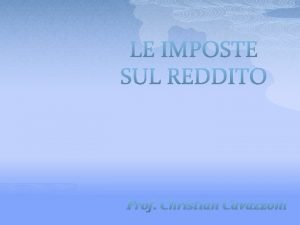 Prof Christian Cavazzoni IRPEF 38 41 43 27