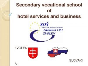 Secondary vocational school of hotel services and business