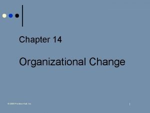 Chapter 14 Organizational Change 2005 PrenticeHall Inc 1