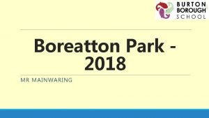 Boreatton Park 2018 MR MAINWARING Boreatton Park Dates
