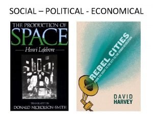 SOCIAL POLITICAL ECONOMICAL SOCIAL SPACE Henri Lefebvre 1991