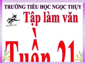 Ni li cm n trong trng hp sau