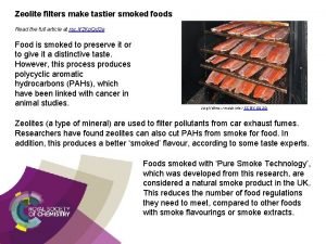 Zeolite filter smoker