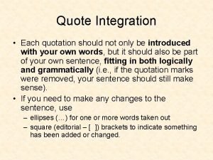 Quote integration