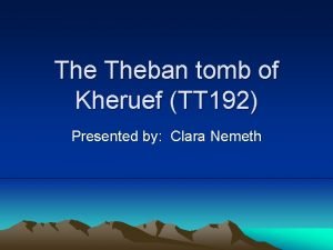 Tomb of kheruef Tomb of kheruef