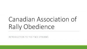 Canadian association of rally obedience