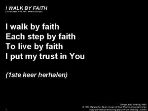 I walk by faith chris falson