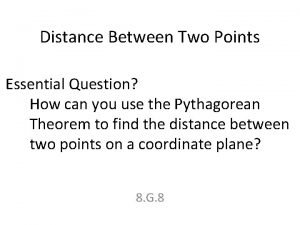 Questions on distance between two points