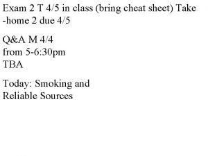 Exam 2 T 45 in class bring cheat