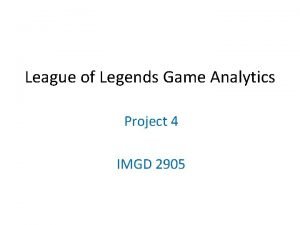 League of legends analytics