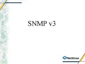 Snmp 2 vs 3