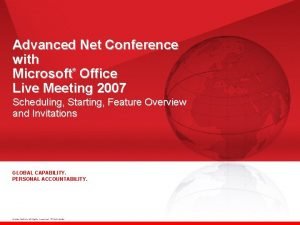 Microsoft live meeting 2007